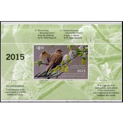 canadian wildlife habitat conservation stamp fwh32 mourning doves 8 50 2015