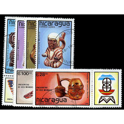 nicaragua stamp 1749 54 south american art 1988