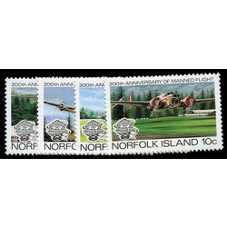 norfolk island stamp 310 3 manned flight bicentenary 1983