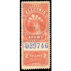 canada revenue stamp fe14a electric light effigy 2 1900