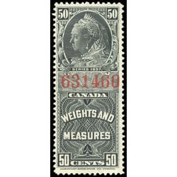 canada revenue stamp fwm39 victoria weights and measures 50 1897