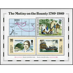 norfolk island stamp 456 mutiny on the bounty 1989