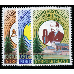 norfolk island stamp 466 8 50th anniv radio australia 1989