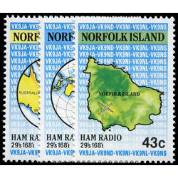 norfolk island stamp 501 3 ham radio 1991