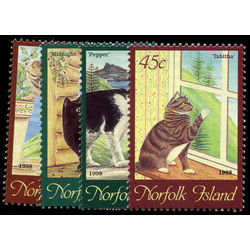 norfolk island stamp 638 41 paintings of cats 1998