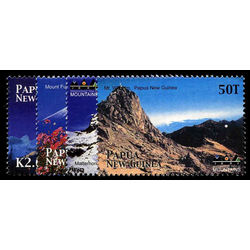 papouasie nouvelle guinee stamp 1049 52 year of mountains 2002
