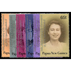 papouasie nouvelle guinee stamp 1062 67 queen elizabeh ii 2003
