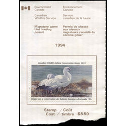 canadian wildlife habitat conservation stamp fwh10a ross geese 8 50 1994