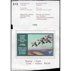 canadian wildlife habitat conservation stamp fwh12a goldeneyes 8 50 1996