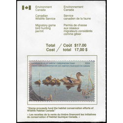 canadian wildlife habitat conservation stamp fwh20a mallard ducks 8 50 2004