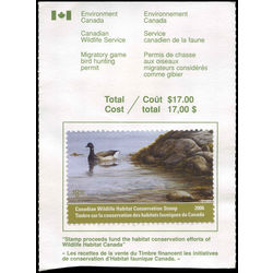 canadian wildlife habitat conservation stamp fwh22a brant goose 8 50 2006