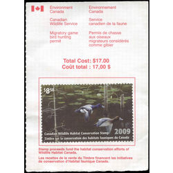 canadian wildlife habitat conservation stamp fwh25a lesser scaup 8 50 2009