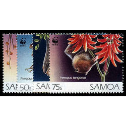samoa stamp 827 830 wolrd wildlife fund 1993