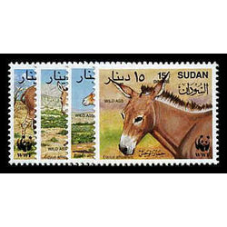 sudan stamp 460 463 wolrd wildlife fund 1994