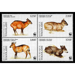 togo stamp 1720 world wildlife fund 1996