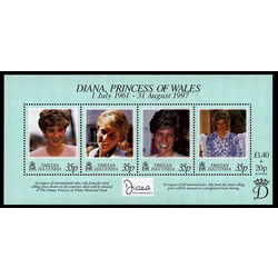 tristan da cunha stamp 618 diana 1998