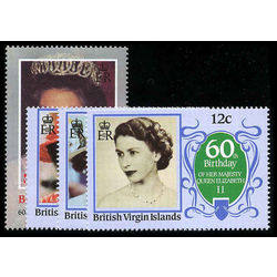 virgin islands british stamp 532 5 queen elizabeth ii 1986