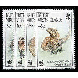 virgin islands british stamp 791 794 world wildlife fund 1994