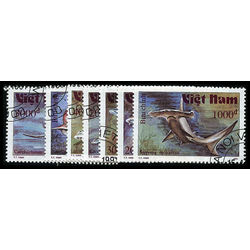 viet nam north stamp 2236 42 sharks 1991