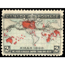 canada stamp 85xx christmas map of british empire 2 1898