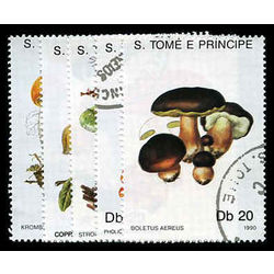 s tome principe stamp 938 42 mushrooms 1990