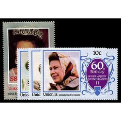 union island st vincent stamp 231 6 queen elizabeth ii 1984
