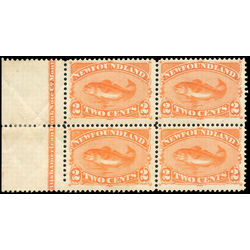 newfoundland stamp 48 codfish 2 1887 M F 001