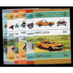 st lucia stamp 850 5 automobiles 1986