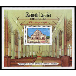 st lucia stamp 871 christmas 1986 1986
