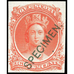 nova scotia stamp 12pii queen victoria 10 1860 M VF 001