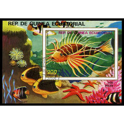 guinea ecuatorial stamp fish fish correo aereo 1975