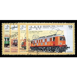 sahara stamp 4 trains essen 1992 1992