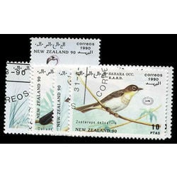 sahara stamp 2 birds new zealand 1990 1990