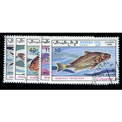sahara stamp 1 fishes 1991