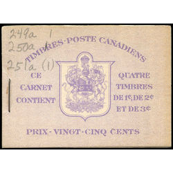 canada stamp bk booklets bk37a king george vi 1942