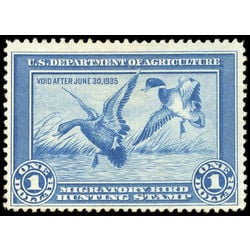 us stamp rw hunting permit rw1 mallards alighting 1 1934