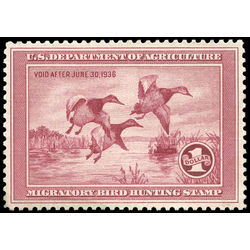 us stamp rw hunting permit rw2 canvasbacks taking to flight 1 1935