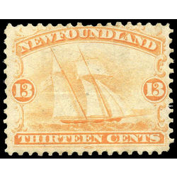 newfoundland stamp 30 ship 13 1866 M VFNH 005