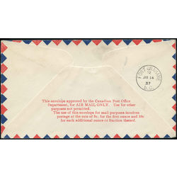 canada stamp c air mail c5ii daedalus in flight 6 1935 COVER 001
