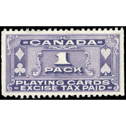 canada revenue stamp fpc1 playing card stamp excice tax paid 1 1947