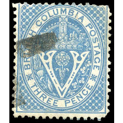 british columbia vancouver island stamp 7 seal of british columbia 3d 1865 U F 007