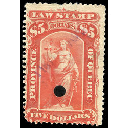canada revenue stamp ql52 law stamps 5 1893