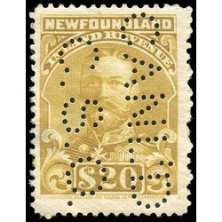 canada revenue stamp nfr22 king george v 20 1910