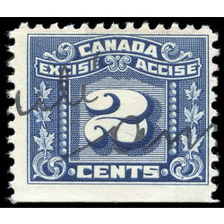 canada revenue stamp fx62 three leaf excise tax 2 1934