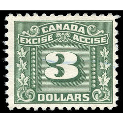 canada revenue stamp fx87 three leaf excise tax 3 1934