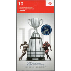 canada stamp bk booklets bk516 grey cup with toronto argonauts logo overprint 2012
