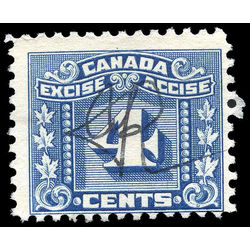 canada revenue stamp fx65 three leaf excise tax 4 1934