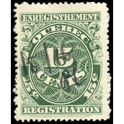 canada revenue stamp qr18 registration 15 1912