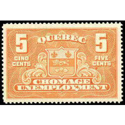 canada revenue stamp qu1 unemployment relief tax 5 1934
