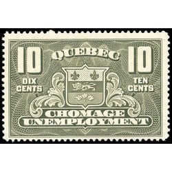 canada revenue stamp qu2 unemployment relief tax 10 1934